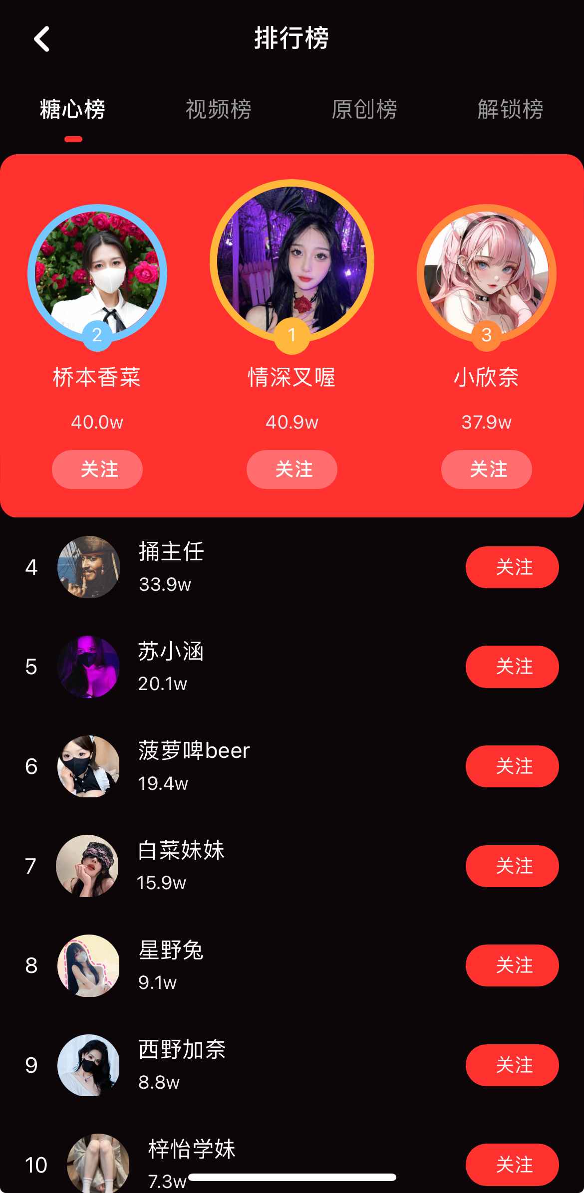 糖心Vlog APP视频排行榜